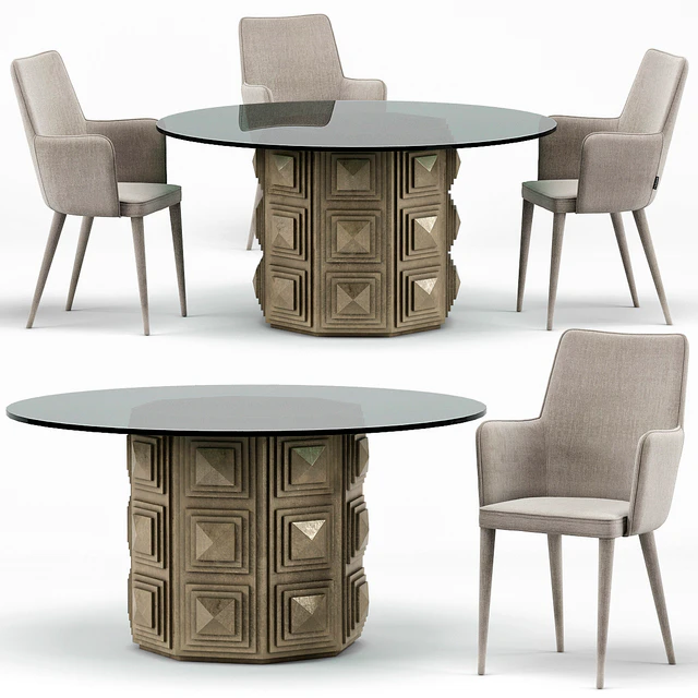 Holen Dining Chair, Gwyneth Round Dining Table — Descargar