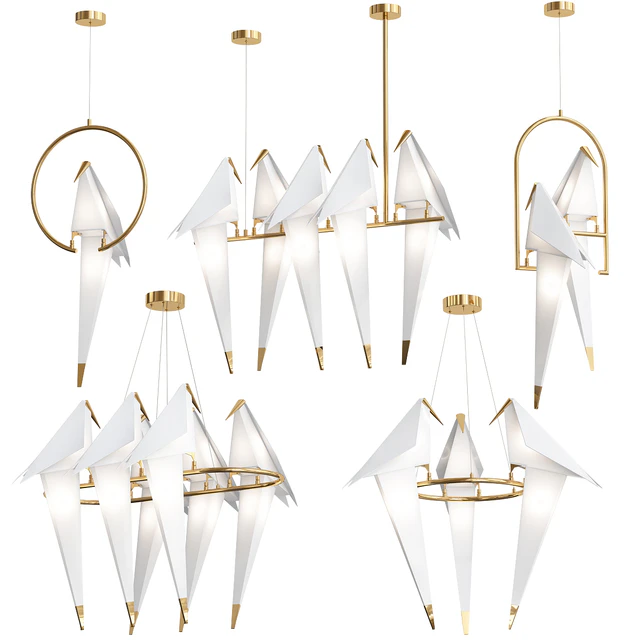 Moooi Origami Bird Perch by Romatti Set — Скачать