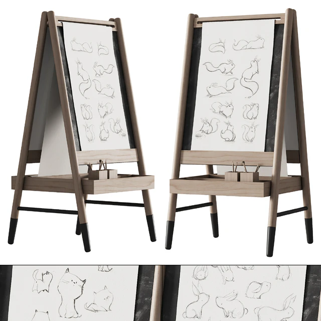 390 CB2 Wooden Kids Art Easel by Crate&kids 01 — Скачать