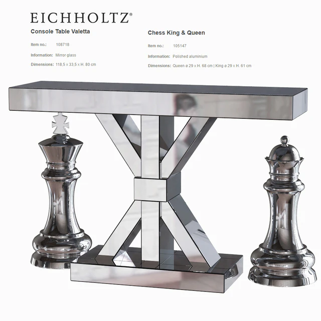 Eichholtz Console Table Valetta & Chess King & Queen — Скачать