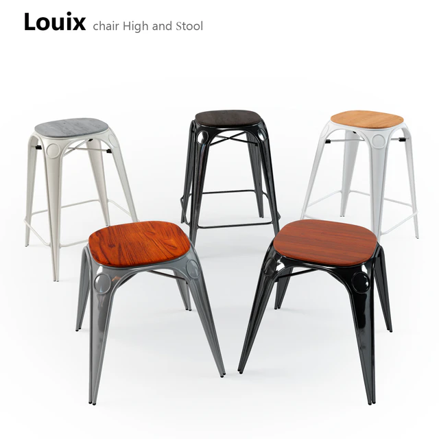 "Louix" стул и табурет "Louix" сhair High and stool — Скачать