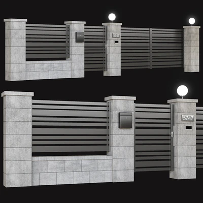 Fence with gate and intercom — Вид 1