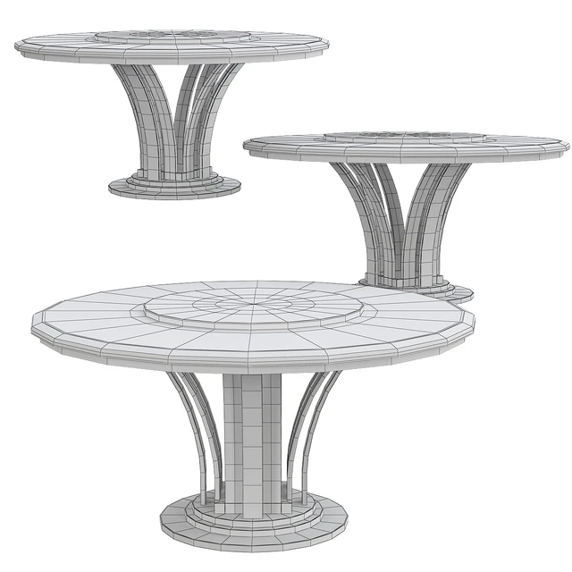 AR Arredamenti WALNUT WOOD ROUND DINING TABLE — Descargar