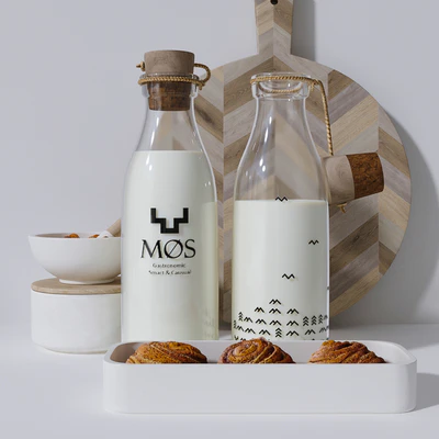 Set - Milk and homemade cakes — Ver 2
