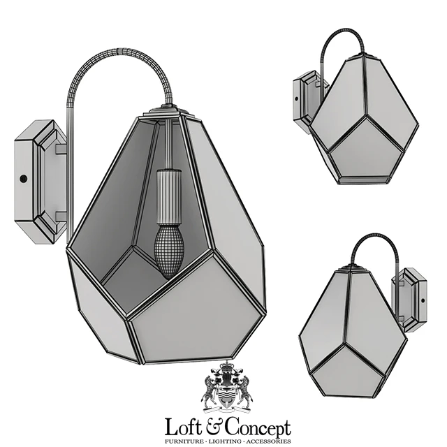 Sconce Geometry Glass Light Bra Transparent — Descargar