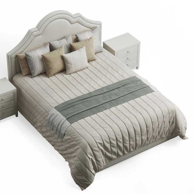 Queen Madison Crown Headboard Bed — Скачать