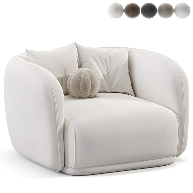 Troy Fabric Armchair — Descargar