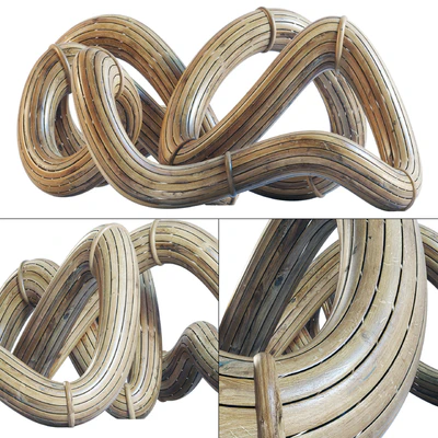 Parametric wood tamplet Hall n1 / Параметрический зал лекало из дерева — Вид 1