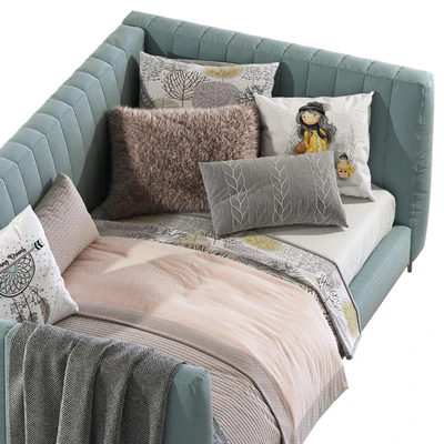 Bed sofa Avalon Channel Stitch Upholstered Daybed — Ver 2