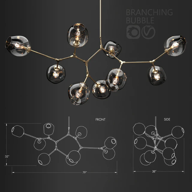 Branching bubble 9 lamps — Скачать