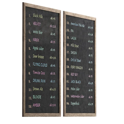 Beer menu on taps — Ver 2