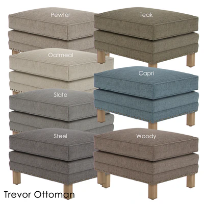 Crate and Barrel Trevor Ottoman — Вид 2