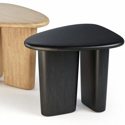 ANTHROPOLOGIE Kalle Sculptural Oak Side Table — Ver 2
