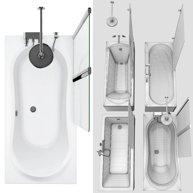 Bath set Ravak set 118 (City Slim, Fresia, Domino, 10 °) — Descargar