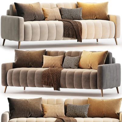 Sofa Markful Velvet Gray — Вид 1
