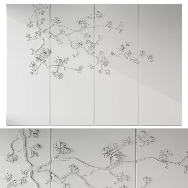 Japandi Floral Wall Panels — Descargar