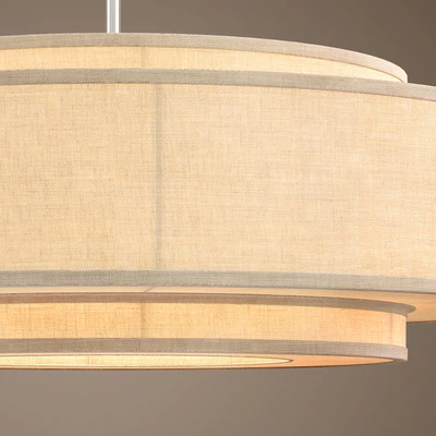 RH / THREE-TIER LINEN BANDED PENDANT - 36 — Ver 2