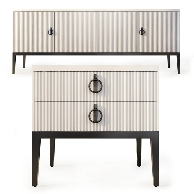 Chest of drawers and bedside table Lima. Nightstand, sideboard by Medusa Home — Descargar