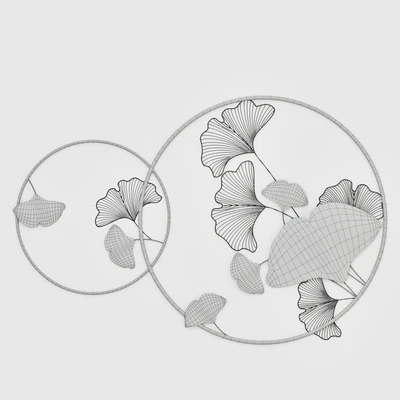 Wall Decoration Metal-Ginkgo Bilo — Ver 2