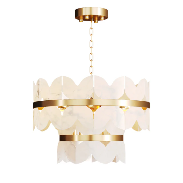 Chandelier with marble plates IOANNA — Скачать