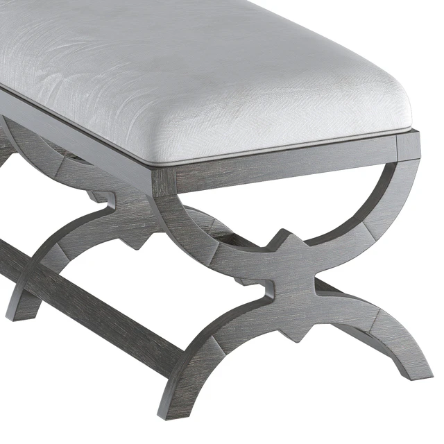 HOOKER FURNITURE VINTAGE WEST DRAMATIC DARK CHARCOAL ACCENT BENCH — Descargar