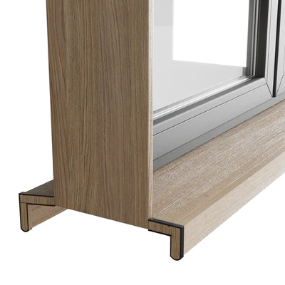 modern windows with Metal Blinds and wooden — Вид 2