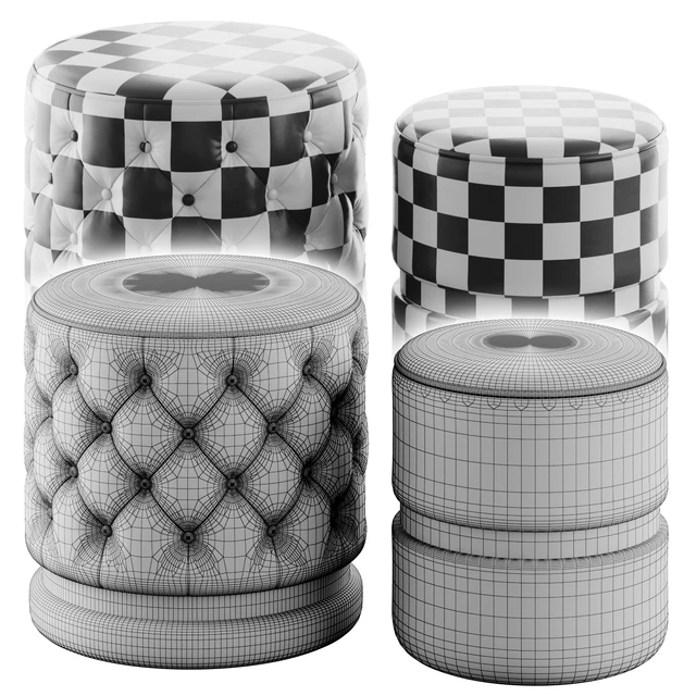 Round ottomans by !nspire — Скачать