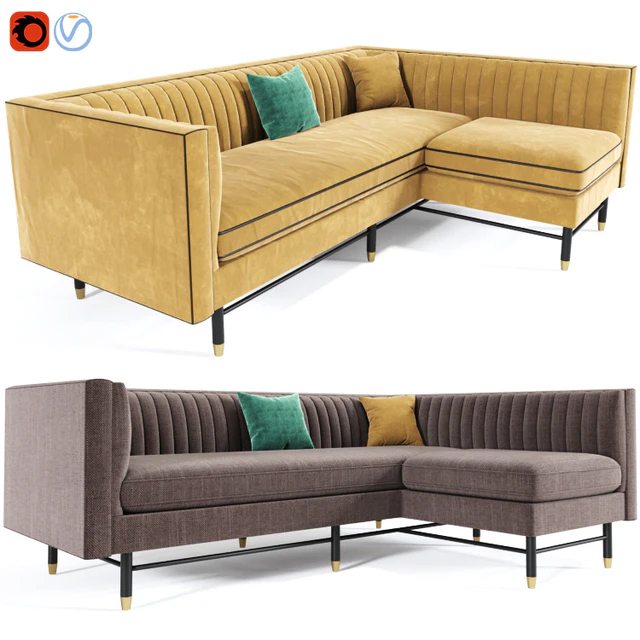 Chelsea Curve Lounge Chaise Sofa — Скачать