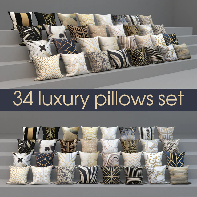 set of luxury 34 pillows, сет из 34 подушек — Скачать