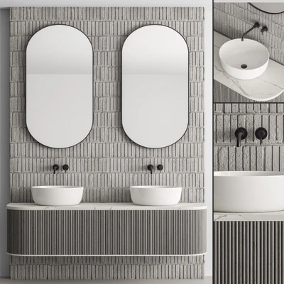 Bathroom Set Concrete Wall - Set 27 — Ver 1