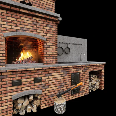 Barbecue oven / Brick BBQ — Ver 2