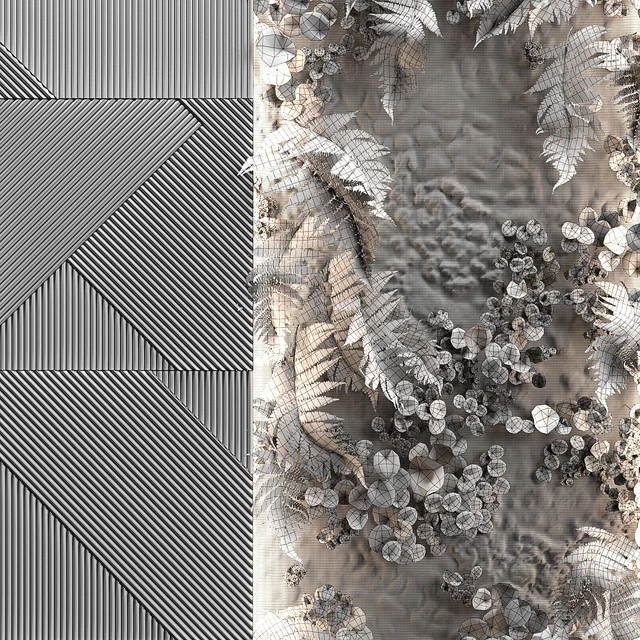 Wooden panels and vertical garden 2 — Скачать