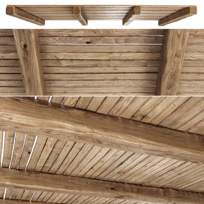 Wooden Ceiling V4 / Straight wooden ceiling — Ver 2