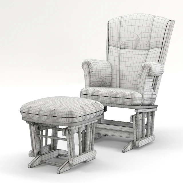 Dutailier glider - Chair 908 and ottoman — Descargar