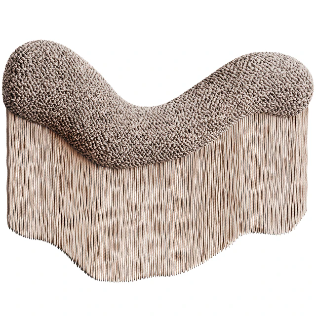 Petite Bouble with Natural Fringes Textile Wall Art — Descargar