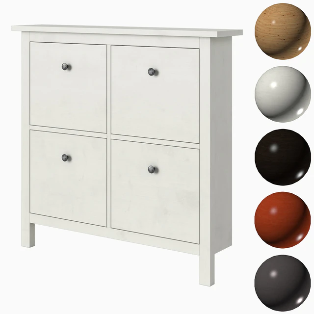 IKEA HEMNES Shoe cabinet with 4 compartments — Скачать