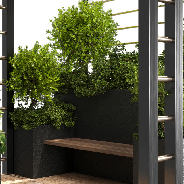 Landscape Furniture with Pergola and Roof garden 01 — Скачать