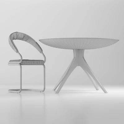 Table and chair with upholstery — Вид 2