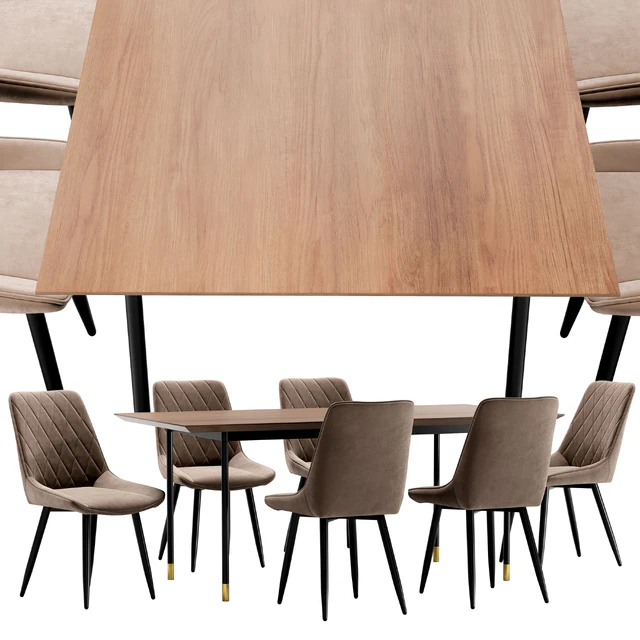 Dining chair Nika and table Impala — Descargar
