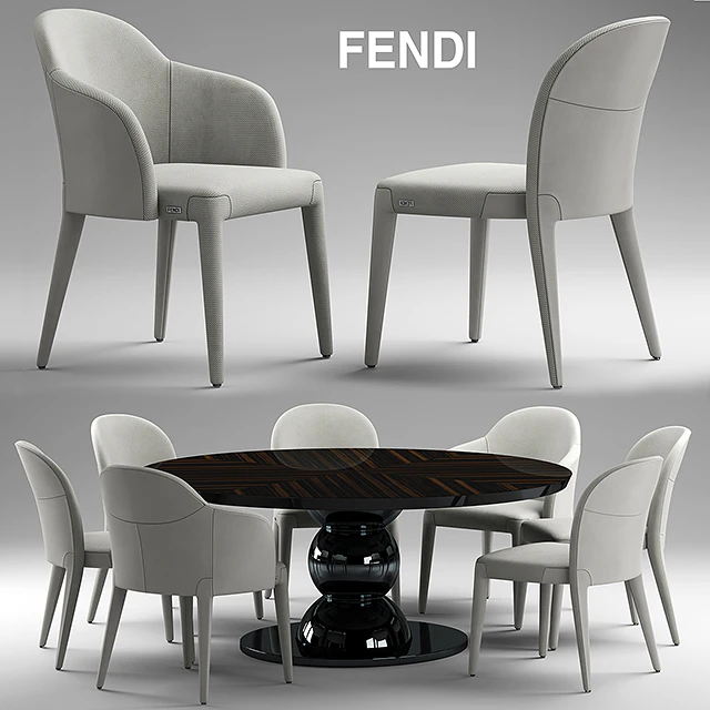 Table and chairs fendi Audrey Chair — Download