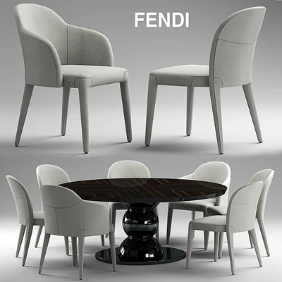 Table and chairs fendi Audrey Chair — View 1