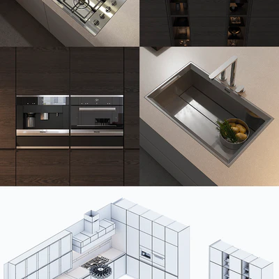 Kitchen Poliform Varenna Trail (vray, corona) — Ver 2