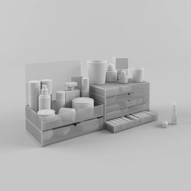 Set of cosmetics, MUJI drawers — Descargar