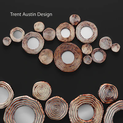 Circle Cluster Wall Decor, медь, патина, медный декор, диск, настенный декор, круглый, арт, картина — Вид 1