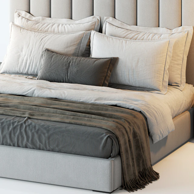 RH Modena Vertical Channel Panel Fabric Platform Bed — Скачать
