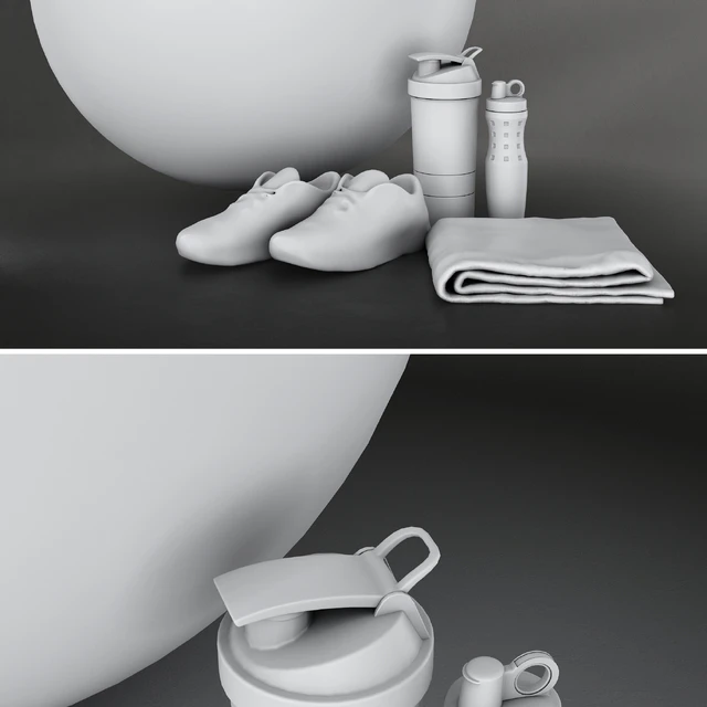 Fitness set for gym decorating. Sport equipment. Set — Descargar