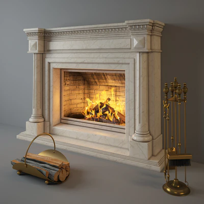 Fireplace Charlotte with accessories. — Ver 1