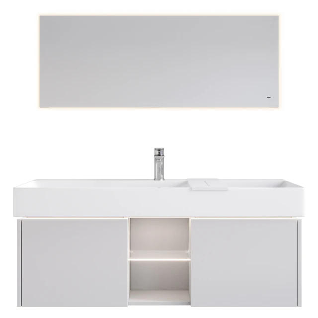 Подвесная тумба с раковиной GRANDE и зеркалом VETRATA, Kerama Marazzi — Скачать