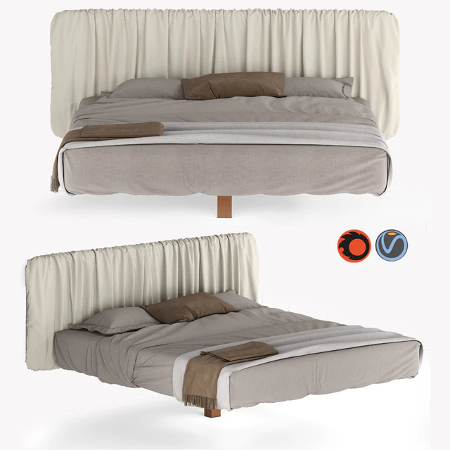 Fluttua Replis Bed from Lago — Скачать