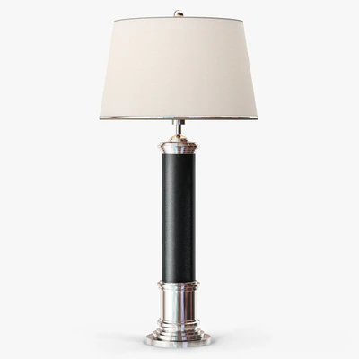 Frederick Cooper Leather Column Table Lamp — Ver 2